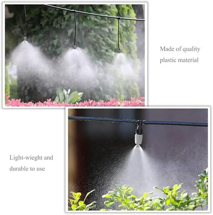Plastic Mist Misting Nozzle Sprinkler Tee Joints for Misting Watering Plant Flower Cooling System Home Garden Irrigation, 20pcs by GreenHaven Gardens