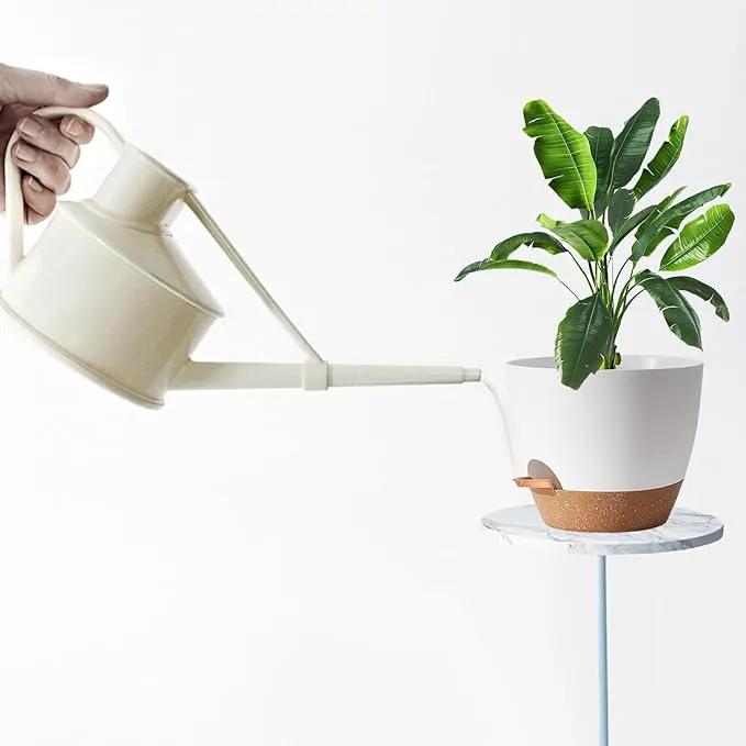 Plant Pots,12+10+9 Inch Self Watering Pots with Drainage Hole for Indoor Plants Large Flower Pot, Plants Pots Indoor Outdoor,Modern White Plastic Planters for Indoor Plants by GreenHaven Gardens