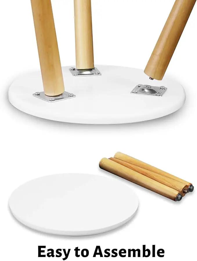 Uneedem Indoor Plant Stand, Wood Mid Century Modern Small Round Side Plant Table for Indoor Plants, 8.9" Tall Plant Holder for Flower Pots End Table by GreenHaven Gardens