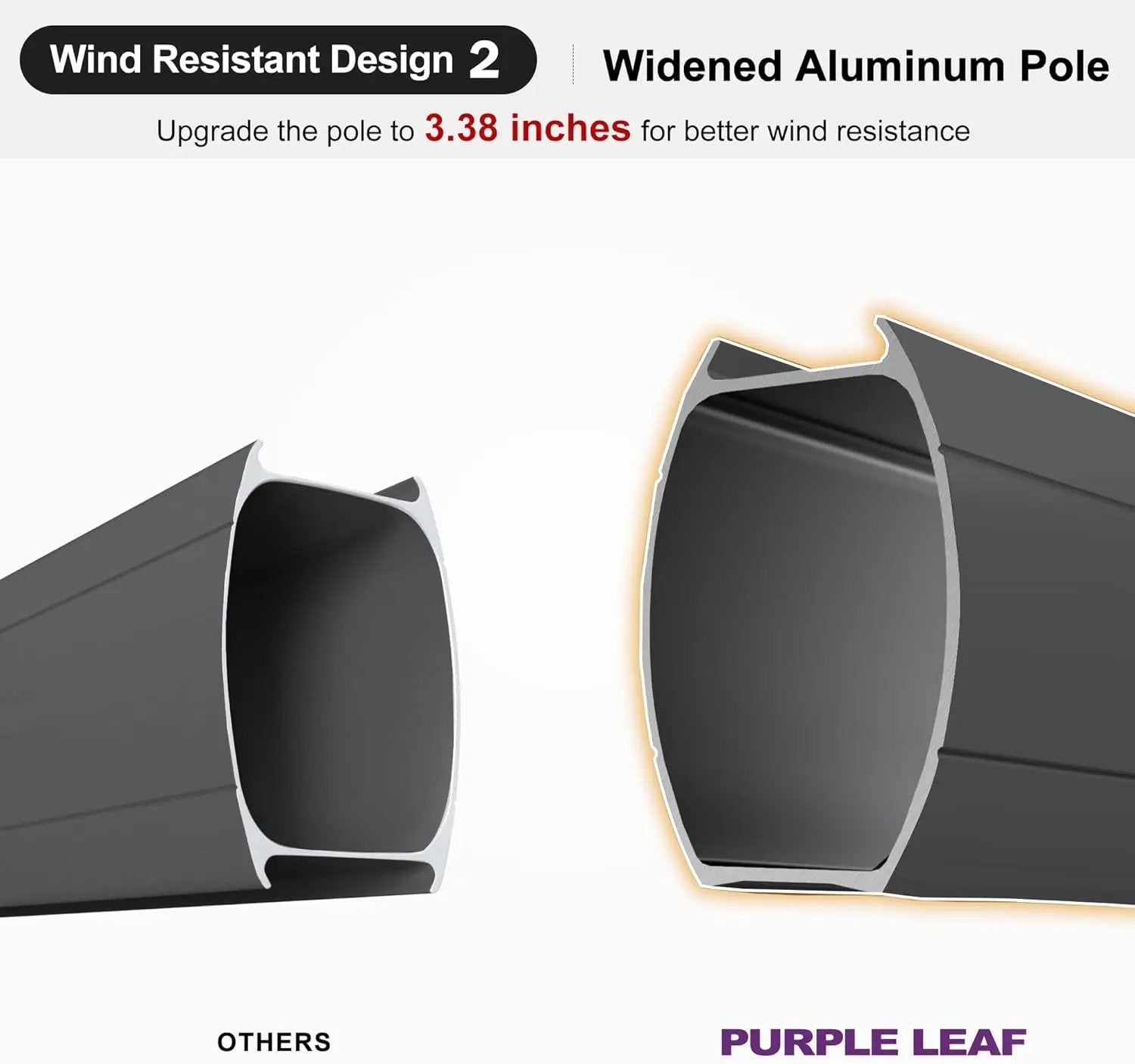 PURPLE LEAF 9' X 12' Patio Umbrella with Base Outdoor Rectangle Umbrella Large Cantilever Umbrella Heavy Duty Outdoor Market Umbrella for Garden Deck Backyard Pool Taupe by GreenHaven Gardens