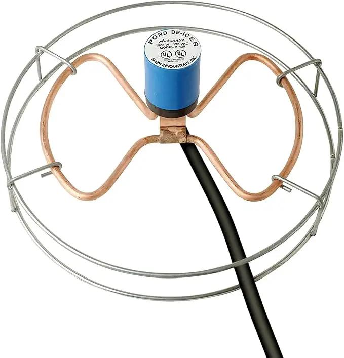 Farm Innovators 1500 Watt Cast Aluminum Submergible Water Tank Deicer, with Self Regulating Thermostat and Anti Chew Cord Protector, 2 Pack by GreenHaven Gardens