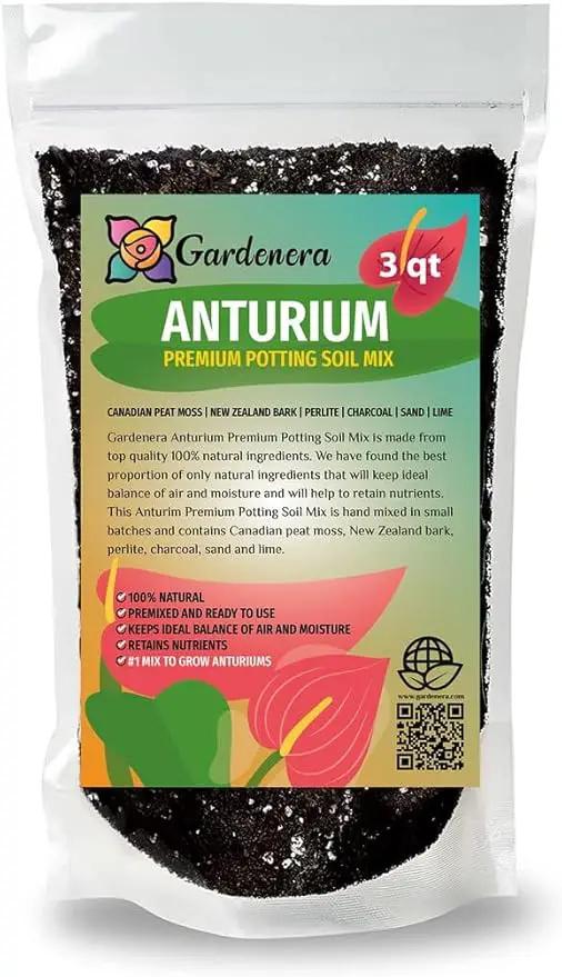 Anthurium Soil - Ideal Formula for Healthy and Vibrant Anthurium Growth - 3 QUARTS by GreenHaven Gardens