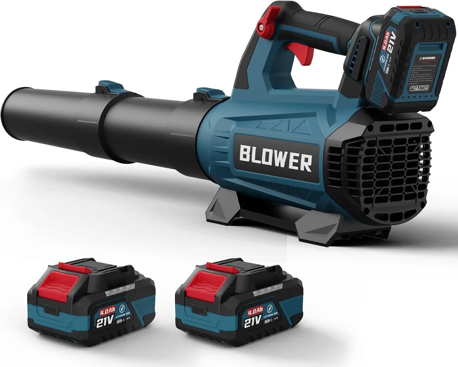 Leaf Blower Cordless (Upgraded) - 630CFM/160MPH, 21V Powerful Electric Cordless Leaf Blower with 2 x 4.0Ah Batteries and Charger, Battery Powered Leaf Blowers for Lawn Care, Patio, Yard, Dust, Snow by GreenHaven Gardens