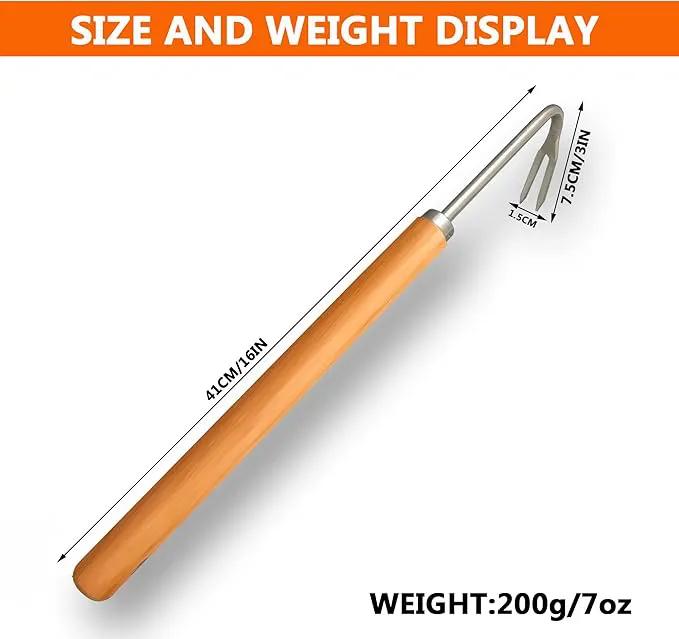 SHANFEEK Weed Puller Weeding Artifact Uprooting Weeding Tool Gardening Hand Tools 16-Inch Weed Remover Tool for Yard with Extended Hard Solid Wood Handle(V-Type) by GreenHaven Gardens