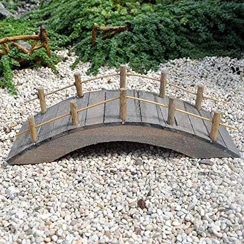 Wooden Bridge for Miniature Garden, Fairy Garden by GreenHaven Gardens