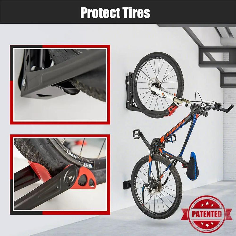 Ultrawall BIKEPAL Swivel Bike Racks - No Lift Wall-Mounted Bike Storage Solution for Home & Garage by GreenHaven Gardens