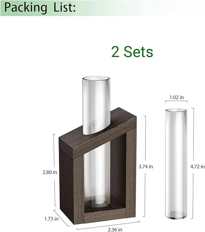 Ivolador Test Tube Propagation Stations Pothos Planter Terrarium Container Perfect for Propagating Hydroponic Plants Home Office Garden Decor Wedding -2 PCS by GreenHaven Gardens