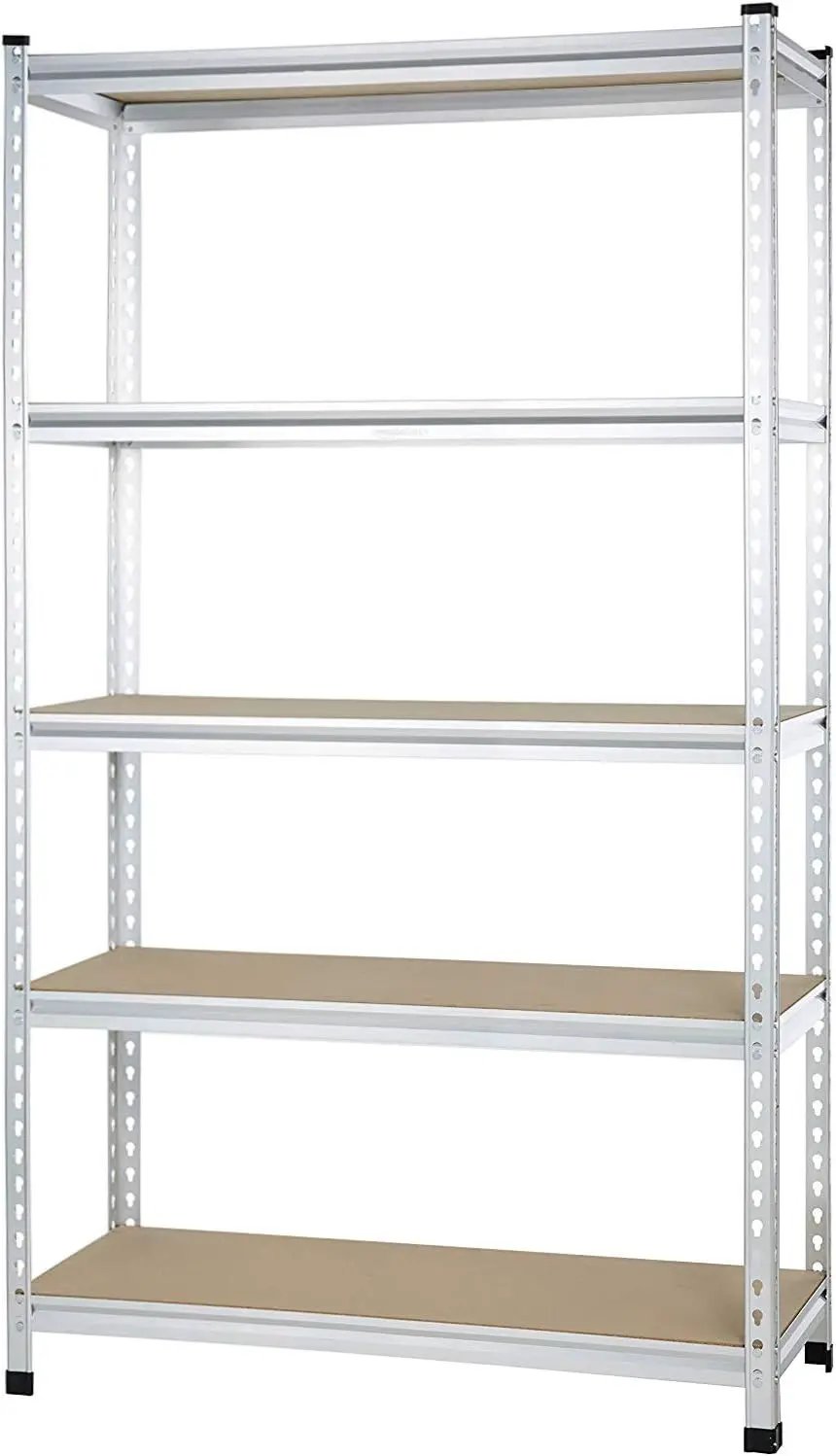 Amazon Basics 5-Tier Medium Duty Storage Shelving Single Post Press Board Shelf - 48 x 18 x 72 Inches, Aluminum by GreenHaven Gardens