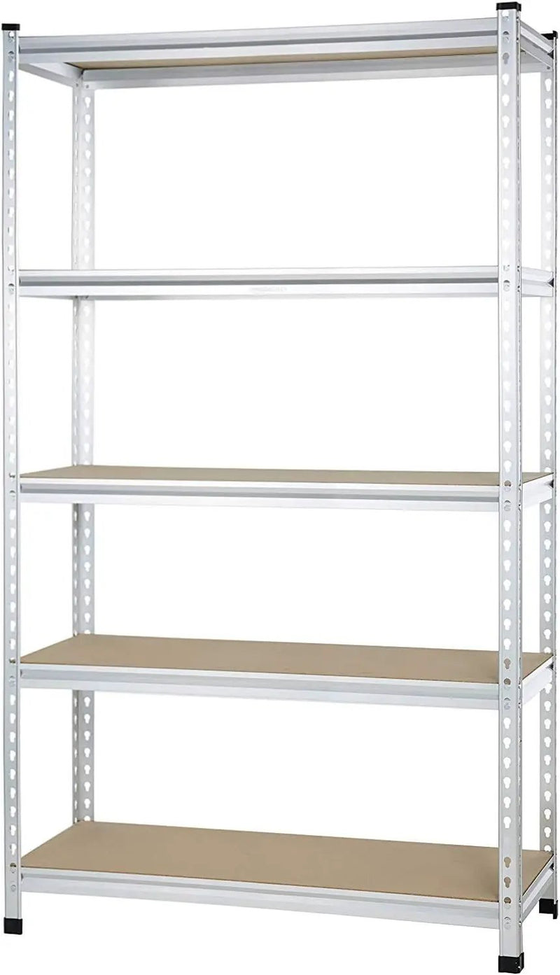 Amazon Basics 5-Tier Medium Duty Storage Shelving Single Post Press Board Shelf - 48 x 18 x 72 Inches, Aluminum by GreenHaven Gardens