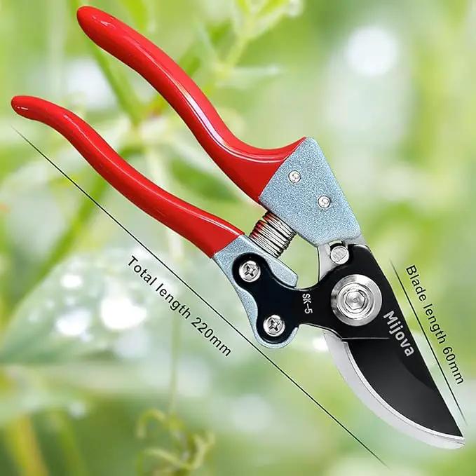 Garden Pruners, Heavy Duty Garden Clippers,Pruning Shears with Adjustable Thumb Lock,Hand Gardening Tools Pruners,Stainless Steel Sharp Gardening Scissors (MJ001) by GreenHaven Gardens