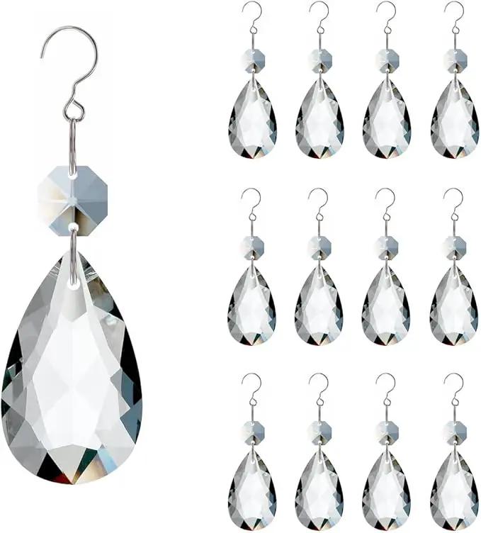 12pcs Crystal Suncatchers, Hanging Crystals Chandelier Prisms for Windows, Rainbow Maker Home Decoration by GreenHaven Gardens