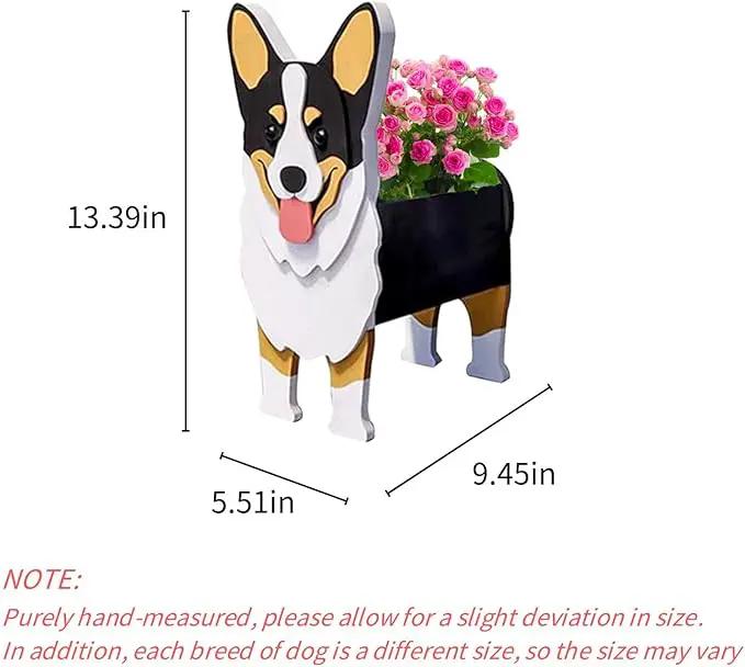 Concepts Welsh Corgi Dog Planter Plant Pots,Cute Garden Dog Flower Planter,Dog Planters Birthday Gifts for Women,Office,Indoor/Outdoor Decor （9.45 * 5.51 * 13.35in） by GreenHaven Gardens