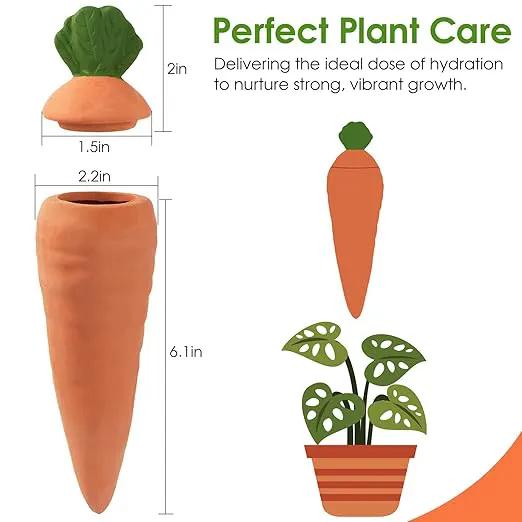 Terracotta Watering Spikes 4 Pcs – Eco Self‑Watering Stakes for Wine Bottles, Slow‑Release Watering System for House & Garden by GreenHaven Gardens