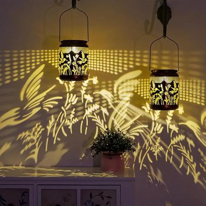 Hummingbird Solar Lanterns Outdoor Waterproof,Metal Garden Decor Hummingbird Gifts Hanging Solar Lanterns Outdoor Lights for Patio, Yard, Poch,Table Birthday Gifts for Women Mom by GreenHaven Gardens