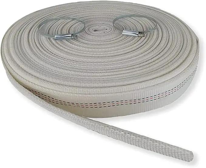 1.5"30M-98ft Lay-Flat Hose Pool Cleaning Belt Water Discharge Pump Hose With Aluminum Clamps Fittings Fire Hose Length Connection Hose Sump Pump Well Pump for House Garden and Irrigation Firehose