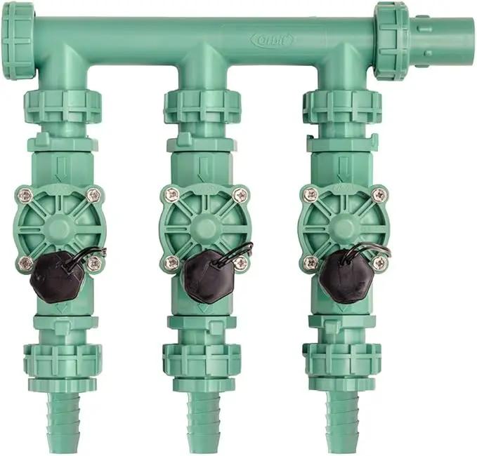 Orbit 91207 3-Valve Preassembled Manifold, Poly Pipe by GreenHaven Gardens
