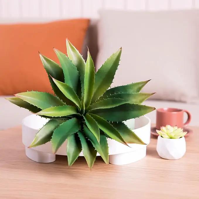 Veryhome Succulents Plants Artificial Aloe Plant, 12.5Inch Large Faux Succulents Unpotted, Premium Crafting DIY Greenery Decor for Indoor & Outdoor(4Pcs-Green) by GreenHaven Gardens