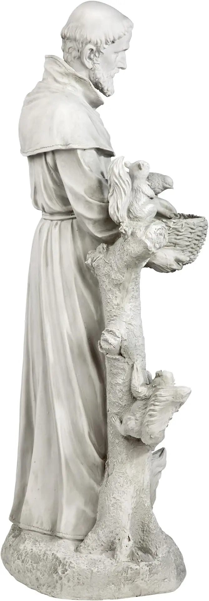 Design Toscano Nature's Nurturer Francis Assisi Religious Garden Decor Statue Bird Bath Feeder, Large, 37 inch, Cast Stone Resin, Antique Stone Finish by GreenHaven Gardens