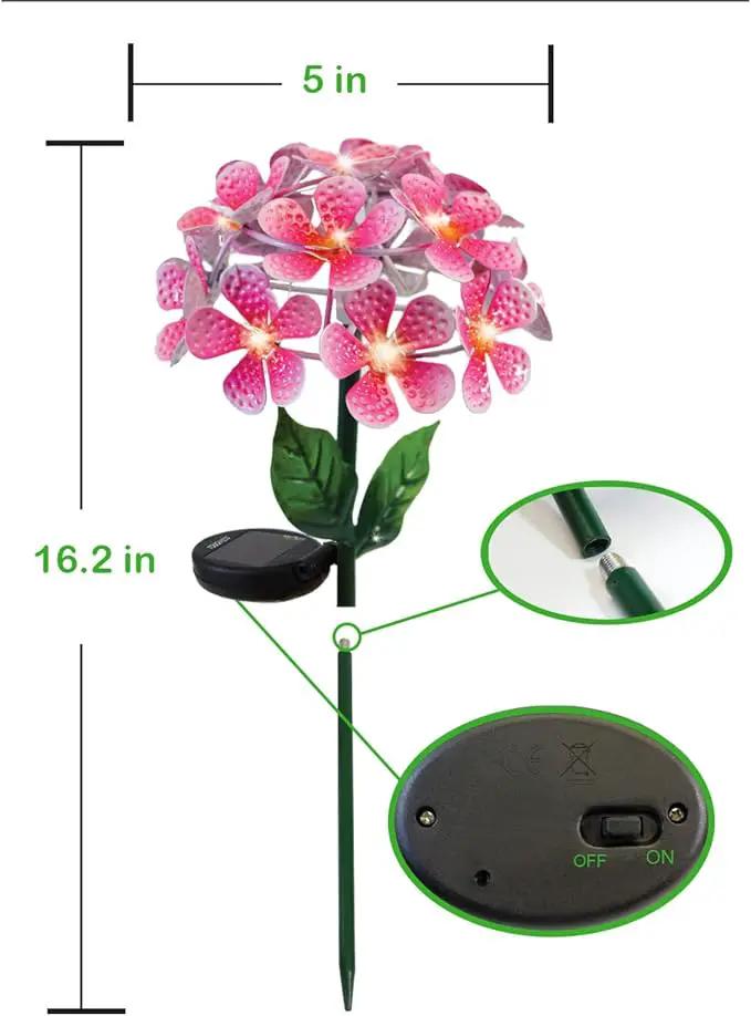 Solar LED Metal Flower Stake Light - Perfect for Your Garden, Patio, Walkway, or Outdoor Living Area - Includes 1 Flower Light by GreenHaven Gardens