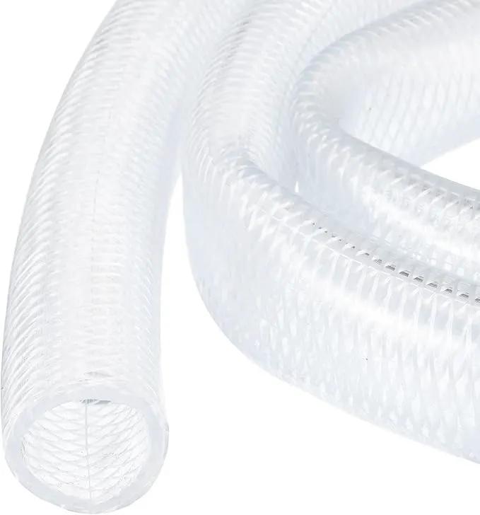 1" x 1 1/4" Braided Clear Plastic PVC Tubing 10ft High Pressure Flexible Reinforced Vinyl Tube, [for Garden Irrigation, Water Hose, Fish Tank, Water Transfer] - 25.4x31.8mm by GreenHaven Gardens