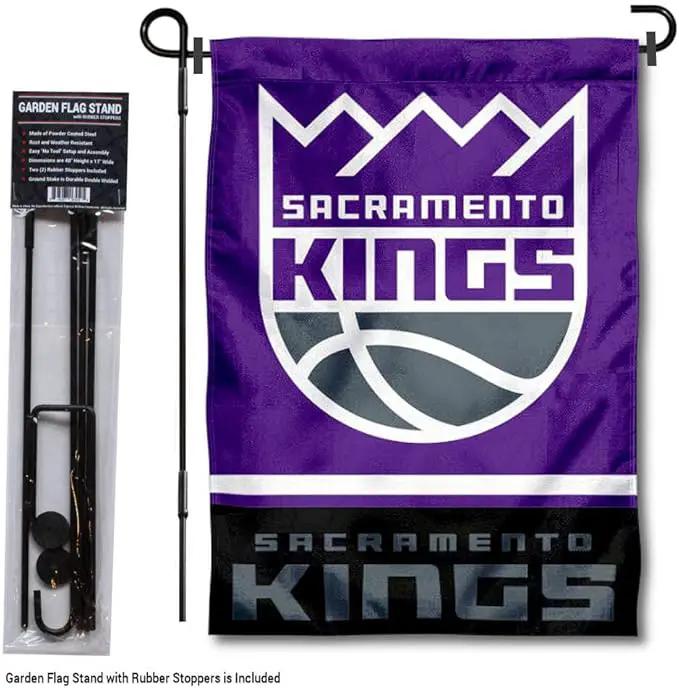 WinCraft Sacramento Kings Garden Flag with Stand Holder by GreenHaven Gardens
