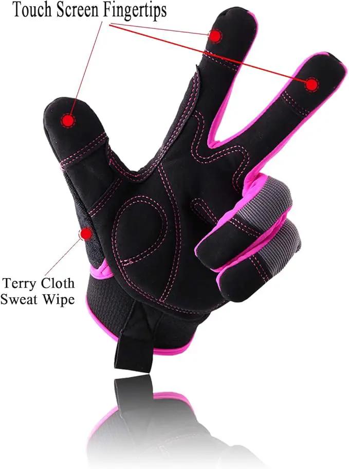 HANDLANDY Women Safety Work Gloves Utility Touch Screen Working Grip Glove for Yardwork Gardening Breathable Mechanic Gloves by GreenHaven Gardens