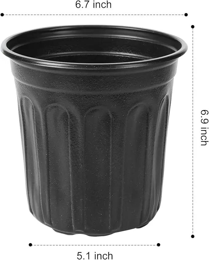 JERIA 100-Pack 1 Gallon Flexible Plant Nursery Pots with 100Pcs Plant Labels,Thickened Soft Plastic Seedling Pots,Seed Starting Pot Flower Plant Container for Succulents，Seedlings by GreenHaven Gardens