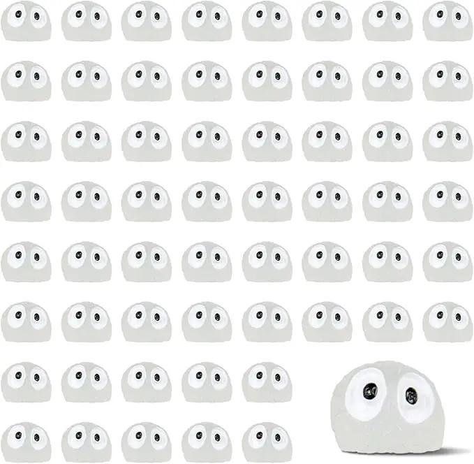 Glow in The Dark Tree Elves Fairy 60Pcs Mini Resin Elf Fairy Garden Accessories Little Briquettes Elves Miniature Figurines, Micro Landscape Gnomes Dollhouse Ornament Potted Plants Decorations by GreenHaven Gardens