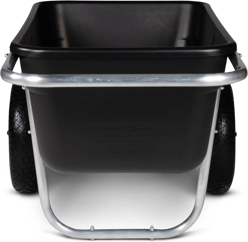 Smart Carts Premium Yard Cart - Strong, Lightweight, and Perfectly Balanced (16" Air Filled Wheels) by GreenHaven Gardens