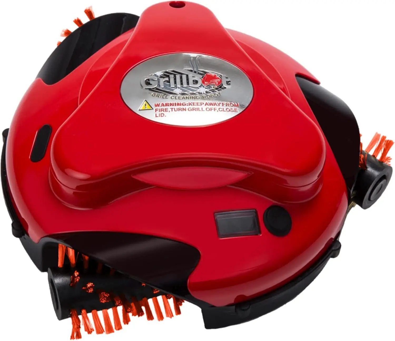 Grillbot Automatic Grill Cleaning Robot with Nylon Brushes, BBQ Grill Cleaner, Grill Brush, Grill Scraper, BBQ Accessories (Red Grillbot) by GreenHaven Gardens