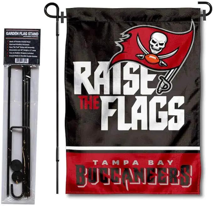 WinCraft Tampa Bay Buccaneers Raise The Flags Garden Flag and Pole Stand Holder by GreenHaven Gardens