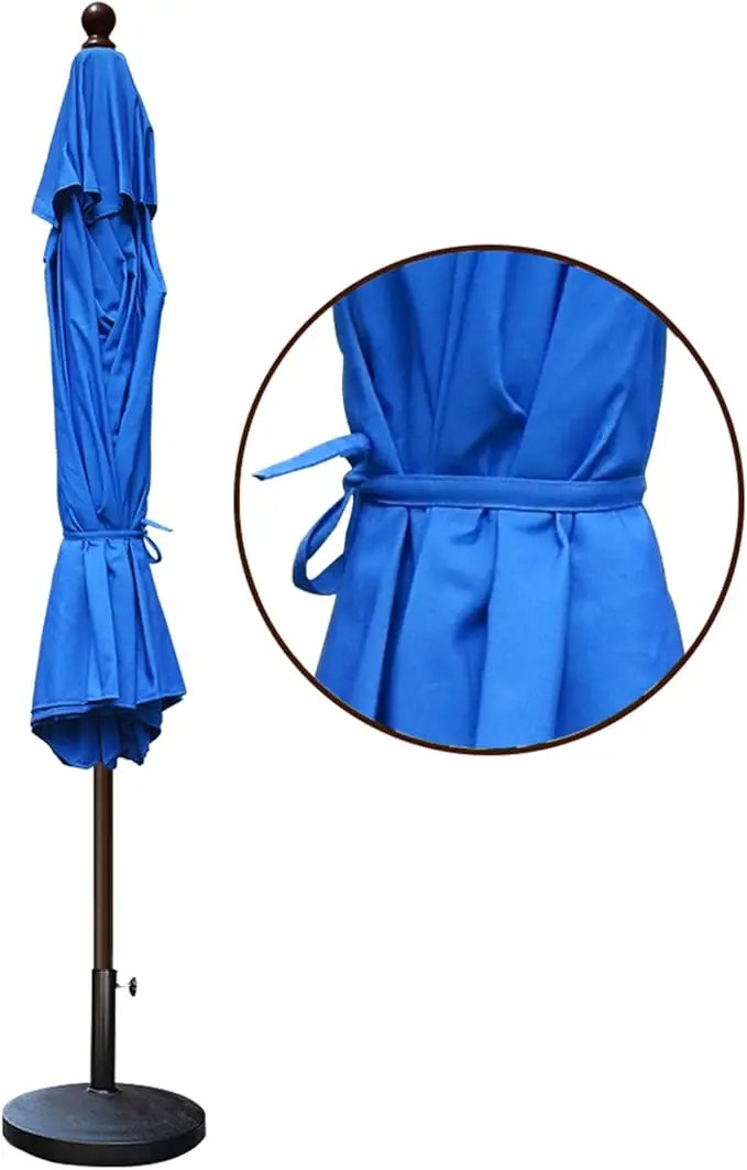 EliteShade USA 10-Year-Non-Fading 9Ft Market Umbrella Patio Umbrella Outdoor Table Umbrella with Ventilation,Royal Blue by GreenHaven Gardens