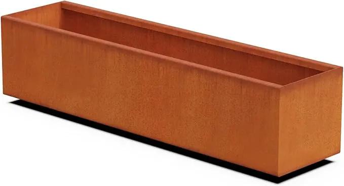 4 FT Corten Steel Planter Box – 48-Inch Large Rectangular Planter for Outdoor Plants | Heavy Duty Metal Garden Bed | Made in USA, Fully Assembled by GreenHaven Gardens