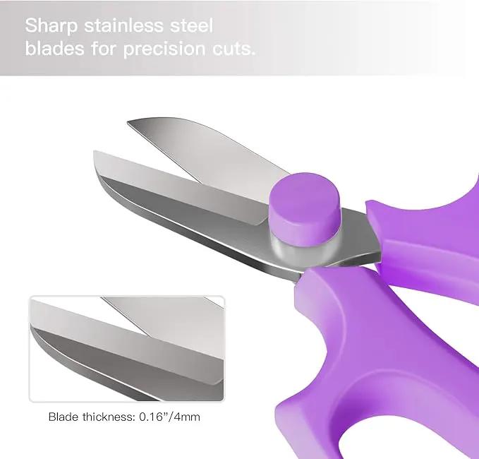 Flower Scissors, Strong Floral Shears, Premium Steel Garden Pruning Shears Floral Fruits Leaf Scissors Hand Pruner Snip Trimming Tool for Gardening Flower Arrangement, Purple by GreenHaven Gardens