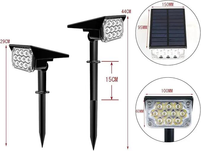 T-SUNUS Green Solar Spot Lights Outdoor Waterproof IP65, Landscape Spotlights 2 Modes Dusk to Dawn for Accent Uplighting Christmas Halloween St. Patrick's Day Tree Yard Statue Graveyard Driveway Flag by GreenHaven Gardens