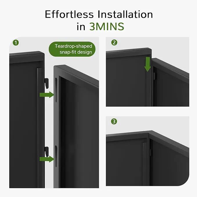Stoog 30" Tall Planters for Outdoor Plants, All-Weather Metal Planter Boxes Set of 2, with Removable Insert Shelf, Modern Design, Indoor/Outdoor Use, Black by GreenHaven Gardens