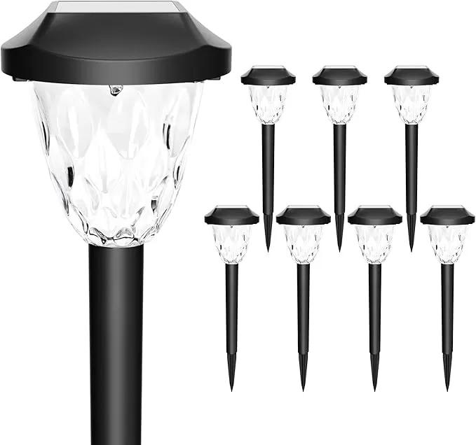 Solar Outdoor Lights Waterproof,Solar Pathway Lights Outdoor with Great Pattern, Auto On/Off Garden Decor for Outside Garden Walkway Driveway Pathway(8 Pack) by GreenHaven Gardens