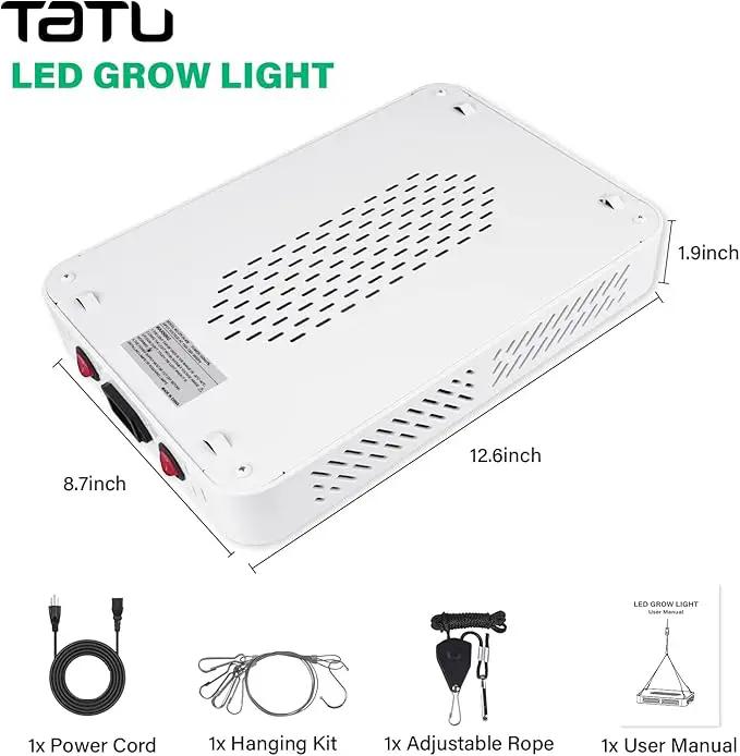 TATU 1000w LED Grow Light for Indoor Plants, Full Spectrum Plant Light Growing Lamp for Hydroponic Indoor Plant Veg and Flower for Grow Tent (Actual Power 100W=1000W HPS) by GreenHaven Gardens