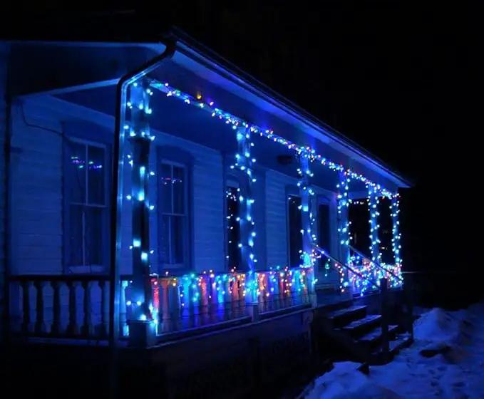 OZS 2PACK 164ft 400LED Extendable Blue Christmas String Lights Indoor/Outdoor, Waterproof 8 Modes Green Wire Christmas Tree Lights for Wedding Christmas Decorations (Blue Light) by GreenHaven Gardens