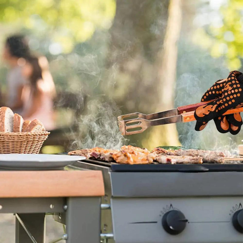 Comsmart BBQ Gloves, 1472 Degree F Heat Resistant Grilling Gloves Silicone Non-Slip Oven Gloves Long Kitchen Gloves for Barbecue, Cooking, Baking, Cutting by GreenHaven Gardens