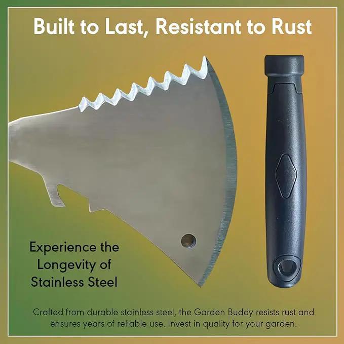 Garden Tool - Yard Tool - Lawn Care - Unique Design - Multifunctional - Hand Garden Tool - Cutting, Tilling, Digging, Weeding, Edging, Uprooting, Loosening Soil - All-in-oneTool Set - Stainless Steel by GreenHaven Gardens
