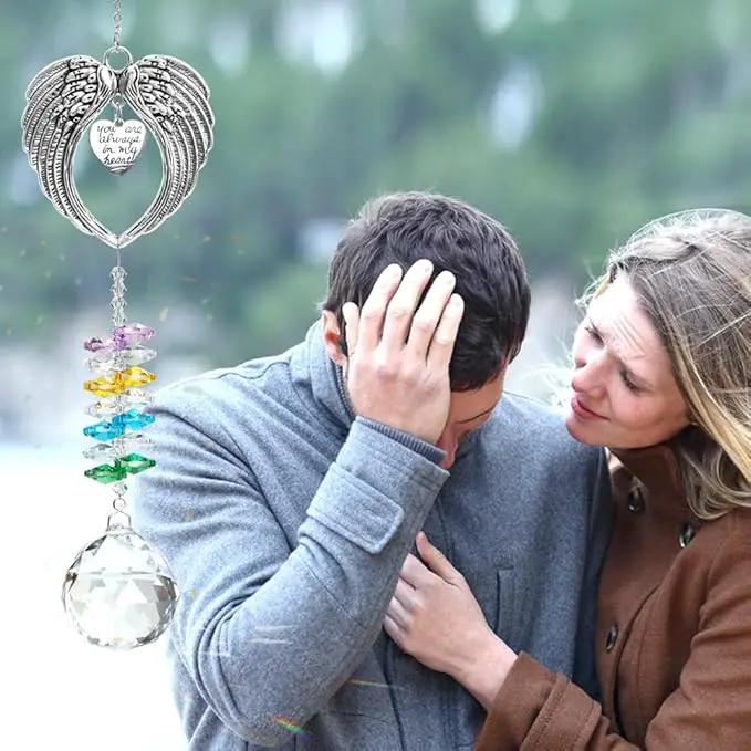 Sympathy Gifts for Loss of Loved One Crystal Suncatcher Sympathy Rainbow Bereavement Grief Memorial Gifts Ideas for Loss of Mom Dad Friend Child Cat Dog Pet by GreenHaven Gardens