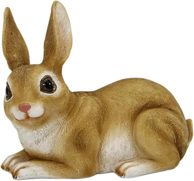 Hide a Key Rabbit Figurines Bunny Statue Polyresin Rabbit Ornament Rabbit Outdoor Garden Statue by GreenHaven Gardens
