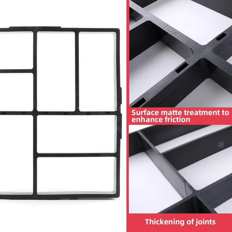 Anothera 2Pack 15.7"x15.7"x1.57" Walk Path Maker Reused Concrete Molds Pathmate Stone Molding Stepping Stone Paver Walk Way DIY Path Paving Garden Yard Patio Mold (8-Grid) by GreenHaven Gardens