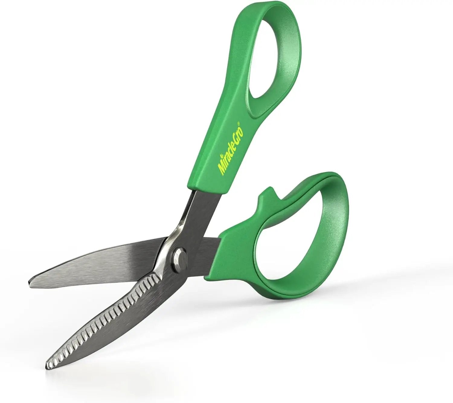 Miracle-Gro 8 in. All-Purpose Steel Garden Utility Shears with Serrated Blades – Comfort Grip Yard and Garden Scissors for Pruning Plants, Flowers, and Herbs by GreenHaven Gardens