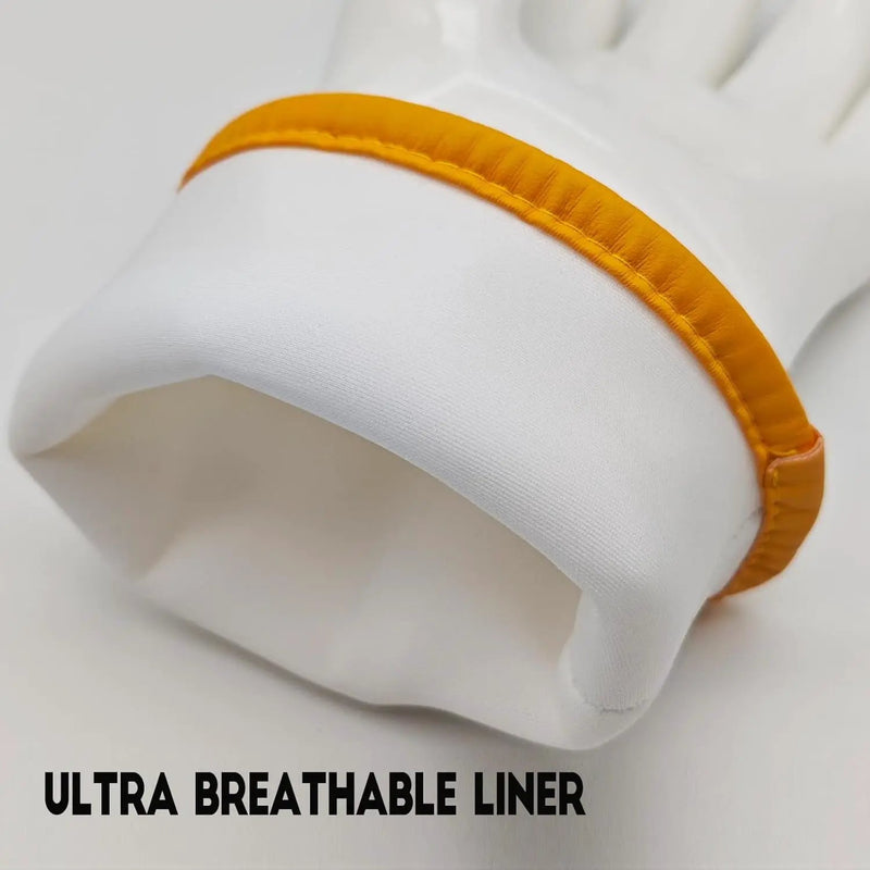 DEYAN Silicone BBQ & Oven Gloves - Food Grade, Heat Resistant Waterproof & Oil Proof Gloves for Grilling, Baking, Frying, Cooking - Long Sleeve & Non-Slip Grip, 1 Pair (White, 8/M) by GreenHaven Gardens