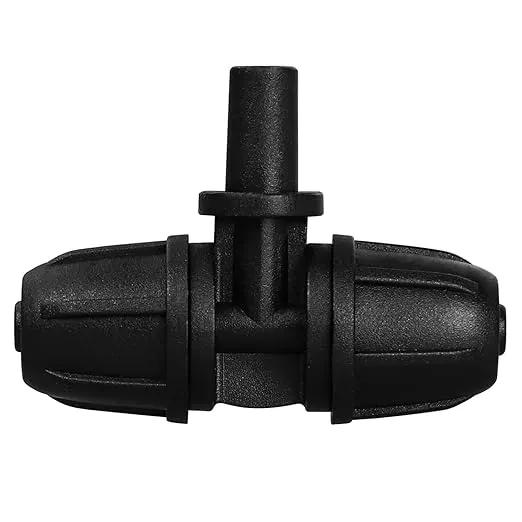 Upgraded Drip Irrigation Fittings for 1/4 inch Tubing to 6mm Flat Mouth: 24 Pieces Lock Barbed Nozzle Tee Connectors for Connecting Micro Atomizing Nozzle for Garden Greenhouse Patio Misting by GreenHaven Gardens
