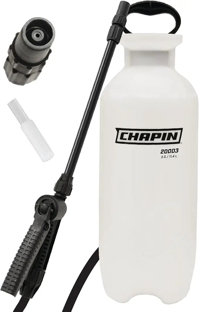 Chapin 20003 Made in USA 3 -Gallon Lawn and Garden Pump Pressured Sprayer, for Spraying Plants, Garden Watering, Lawns, Weeds and Pests, Translucent White by GreenHaven Gardens