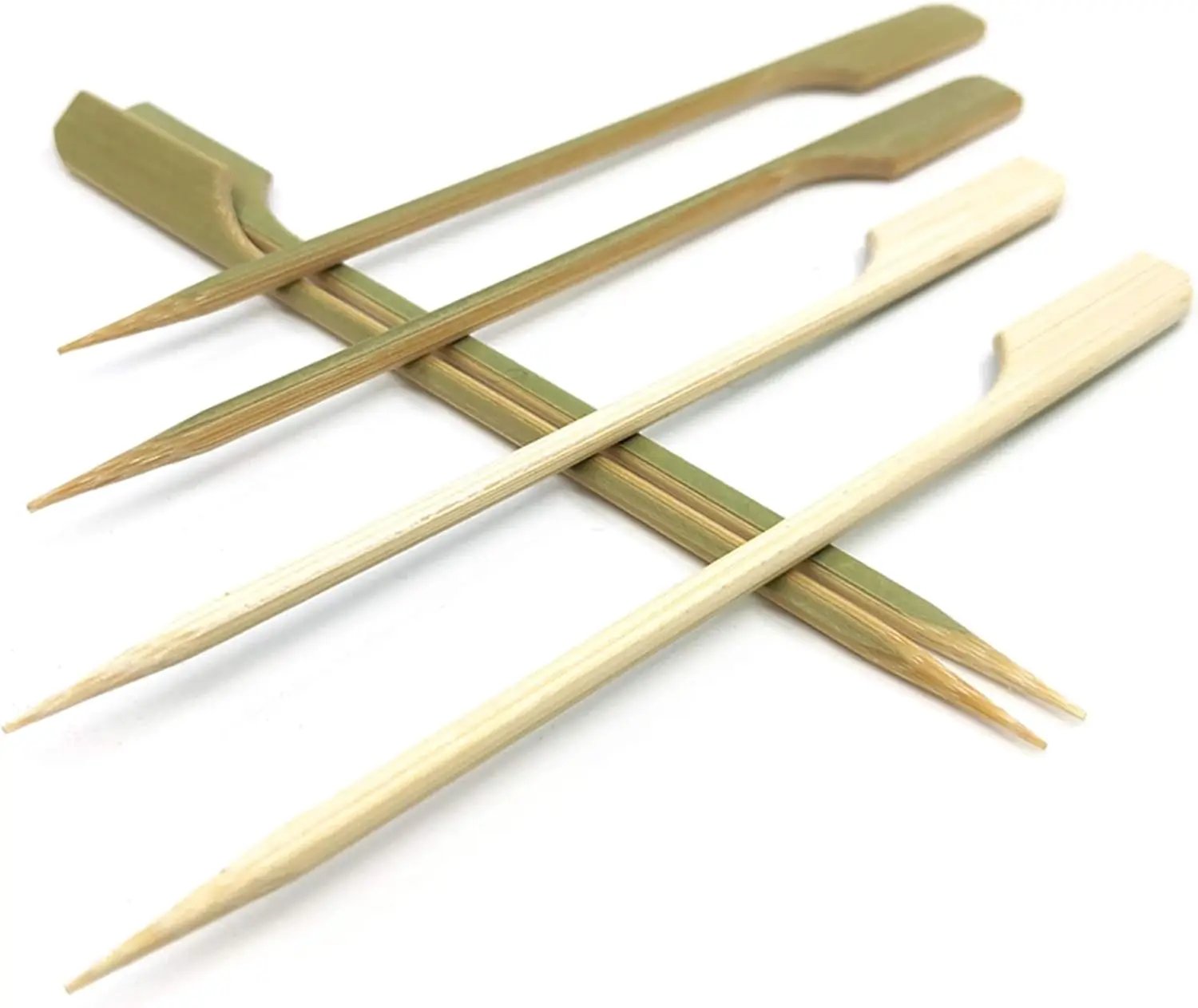 HOPELF 4.7 inch Bamboo Paddle Picks Skewers for Cocktail，Appetizers，Fruit Kabobs，Sandwich，Barbeque Snacks.Wood pick More Size Choices 3.5''/ 4.7''/ 7''/ 10'' (Pack of 100) by GreenHaven Gardens