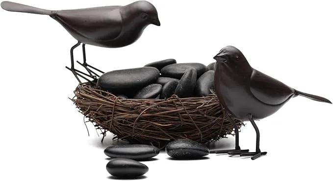 Decorative Small Nostalgia Style Cute Bird Art Iron Sculpture£¬ Figurine Home & Office & Garden Decoration, Rust/Brown (Carolina Wren) by GreenHaven Gardens
